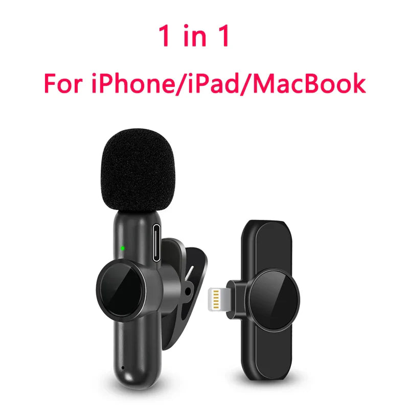 K61 Wireless Lavalier Microphone – Mini Mic for iPhone, iPad, Android, Laptop, and Live Streaming