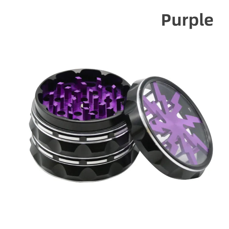 63mm Four-Layer Lightning Metal Grinder — Tobacco & Cigarette Crusher Crusher Tool