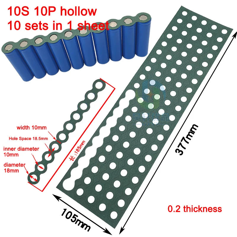 18650 Li-ion Battery Insulation Gaskets – Barley Paper Adhesive Pads for Lithium Cell Protection & Isolation