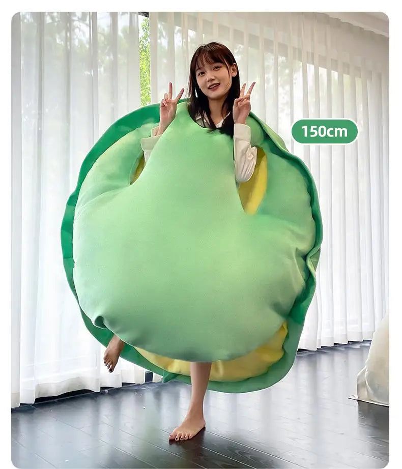 Wearable Turtle Shell Plush Pillow — Soft Stuffed Tortoise Costume Cushion, Funny Plush Toy & Dress-Up Accessory