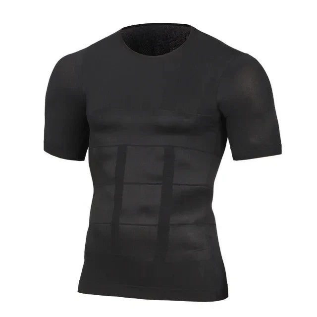 Men’s Slimming Compression Shaper Vest – Posture Support T-Shirt, Body Shaping & Tummy Control, Breathable Quick-Dry Under Shirt for Fitness & Daily Wear