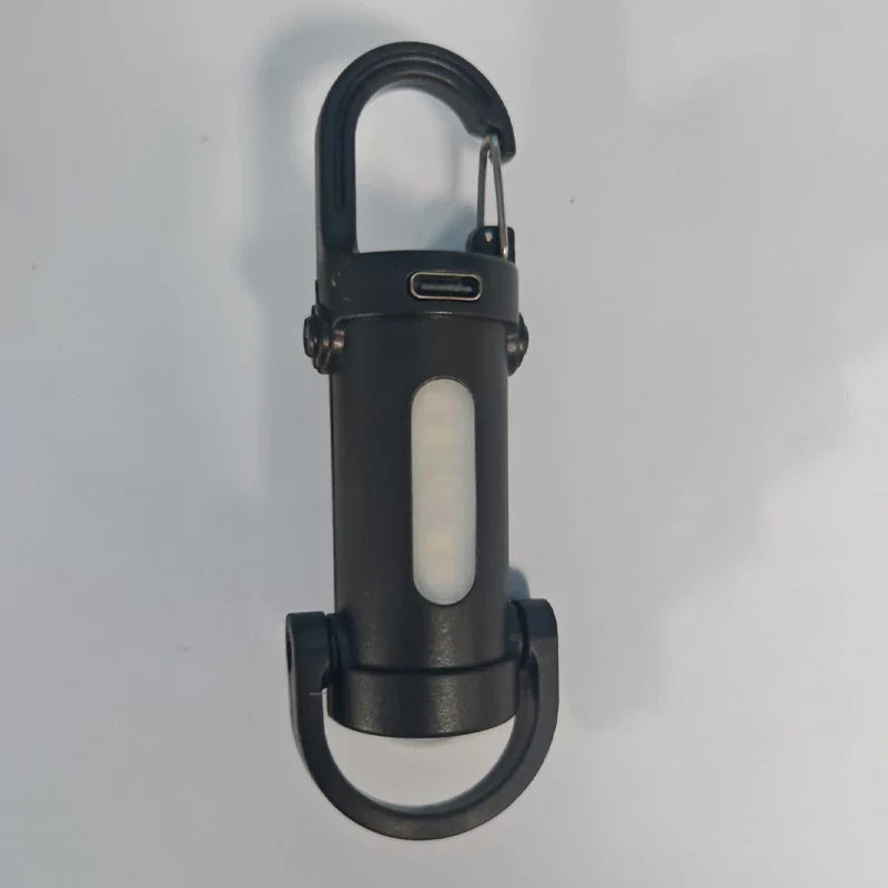 Mini USB Rechargeable LED Keychain Flashlight – Portable Waterproof Pocket Camping Light Keyring Outdoor Survival Gear