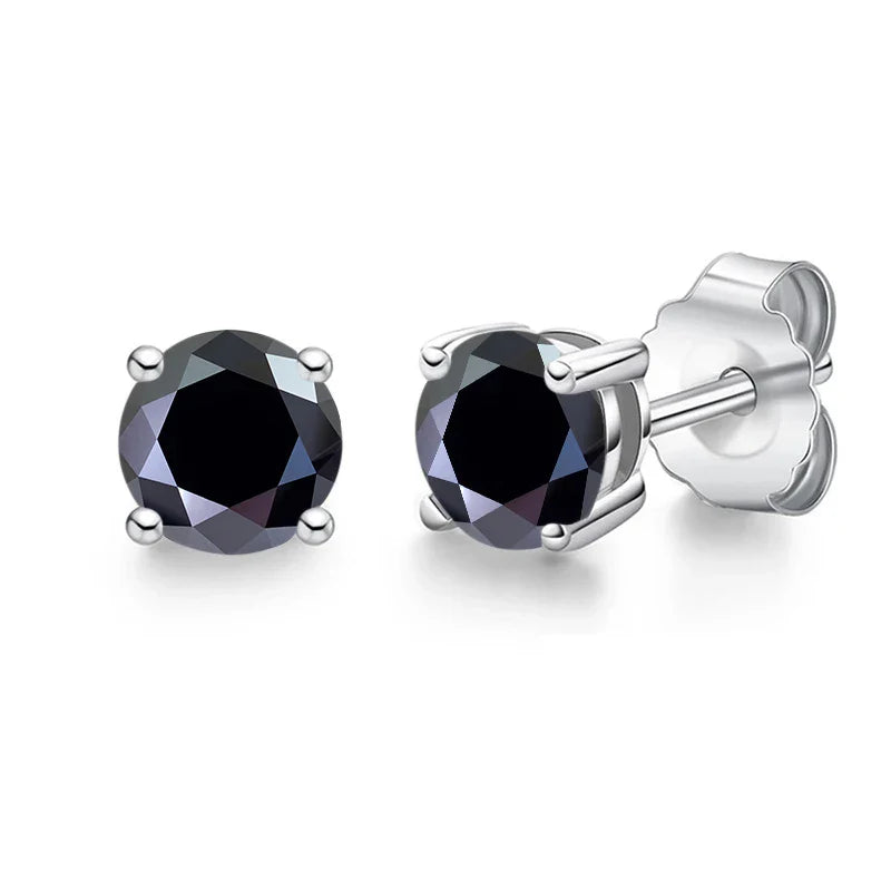 Real Moissanite Diamond Stud Earrings 0.1–3CT – S925 Silver, Platinum Plated Wedding & Bridal Jewelry, GRA Certified
