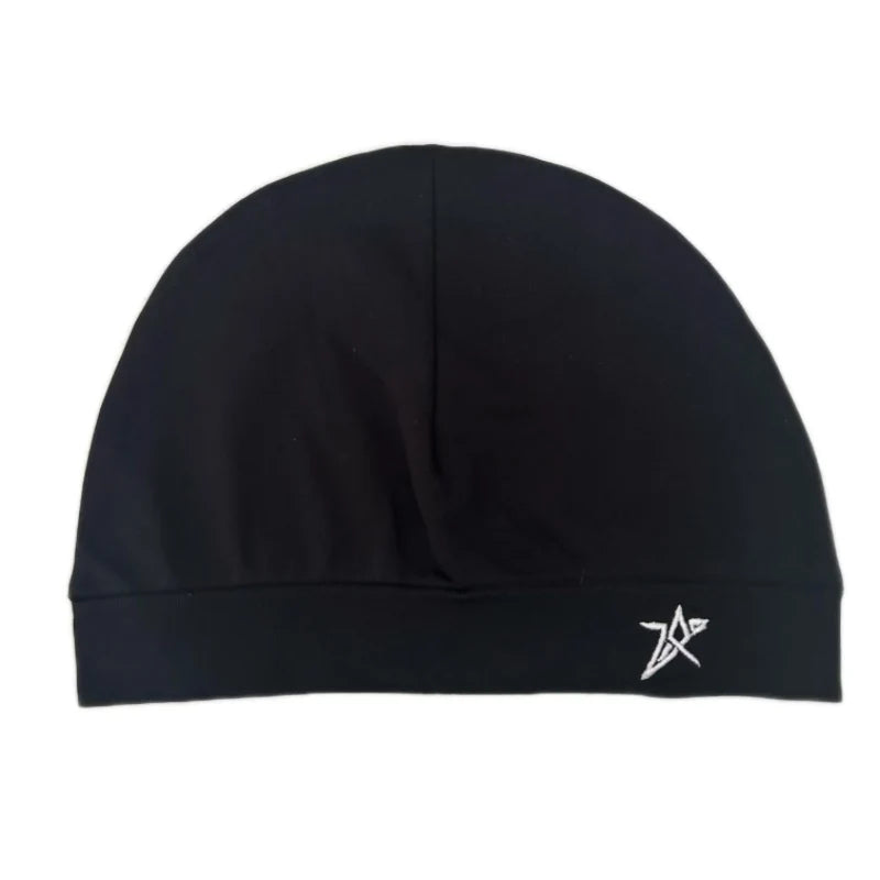 Star Embroidered Skull Cap Beanie – Lightweight Breathable Stretch Knit Hat for Men & Women Outdoor Sports, Hiking & Cycling