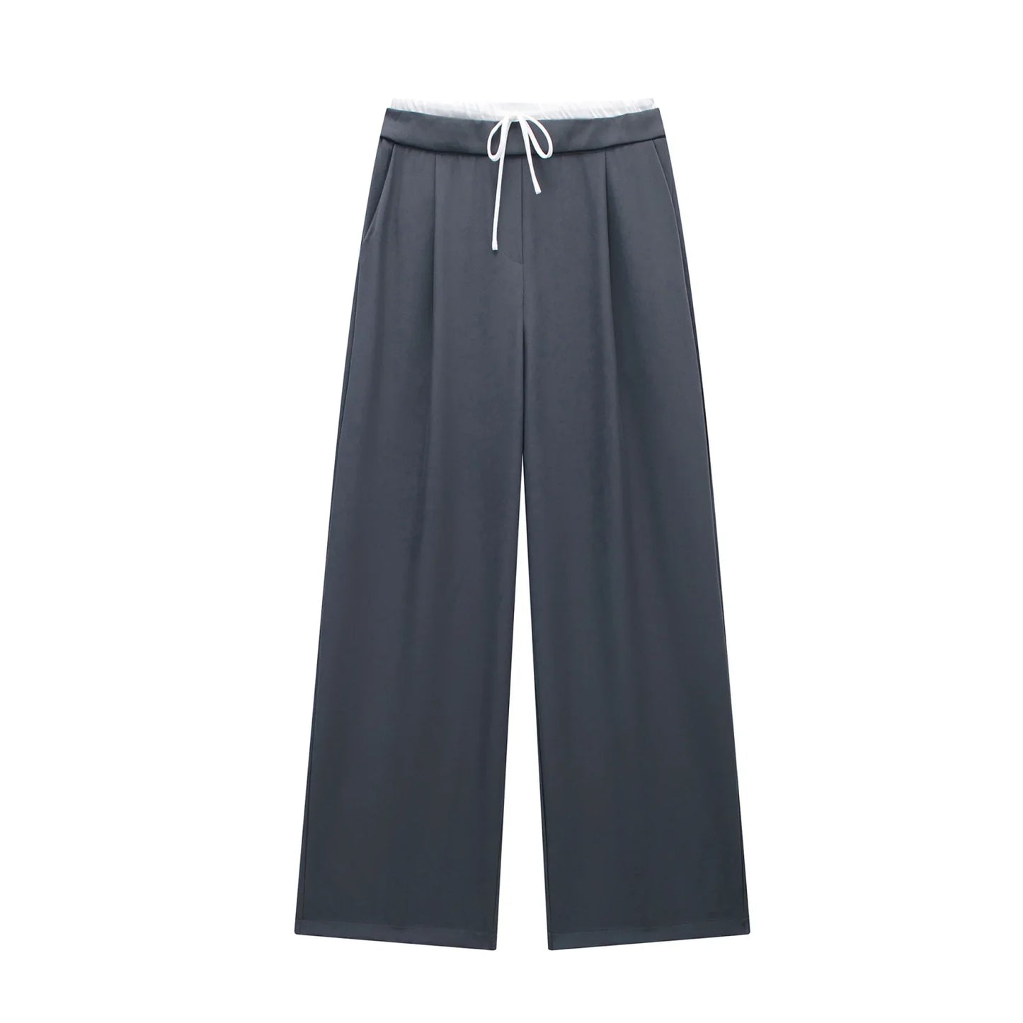 TRAF 2024 Women’s Wide Leg Pants — High Waist Baggy Summer Streetwear Trousers