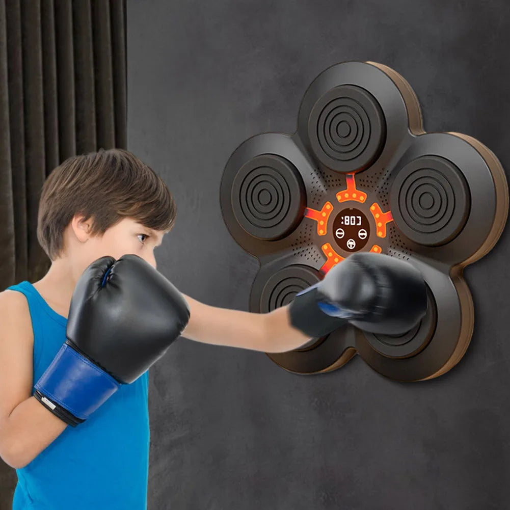 Smart Music Boxing Machine Wall Target - LED Lighted Sandbag for Relaxing Reaction Training - Agility Reaction for Boxing Sports