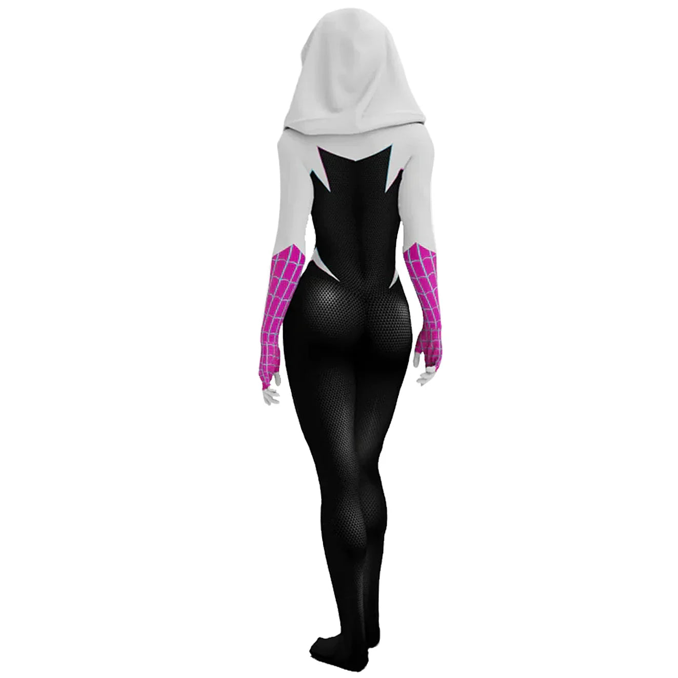 Spider-Man: Across the Spider-Verse Gwen Stacy Cosplay – Superhero Spandex Zentai Bodysuit for Halloween & Costume Parties