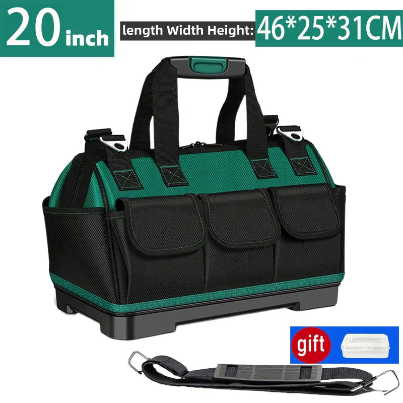 23-inch Large Capacity Waterproof Tool Bag – Thickened 1680D Oxford Electrician Storage