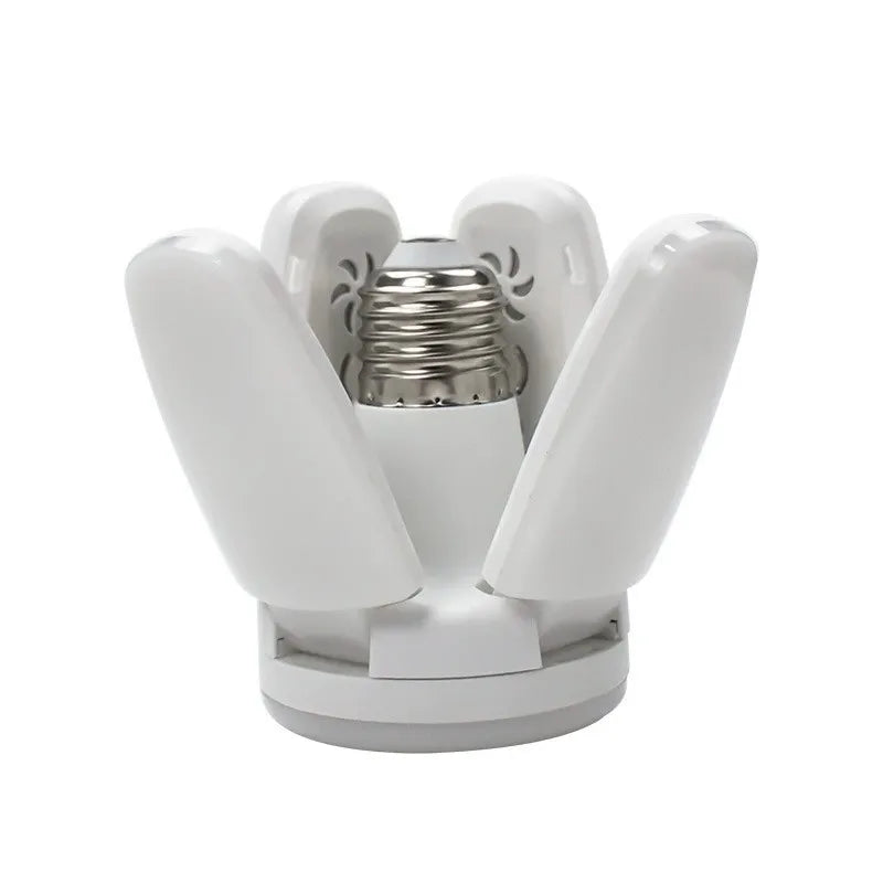 E27 Foldable Fan Shape LED Bulb – 85-265V Energy Saving Ceiling Light for Home, Garage, Warehouse & Living Room Lighting