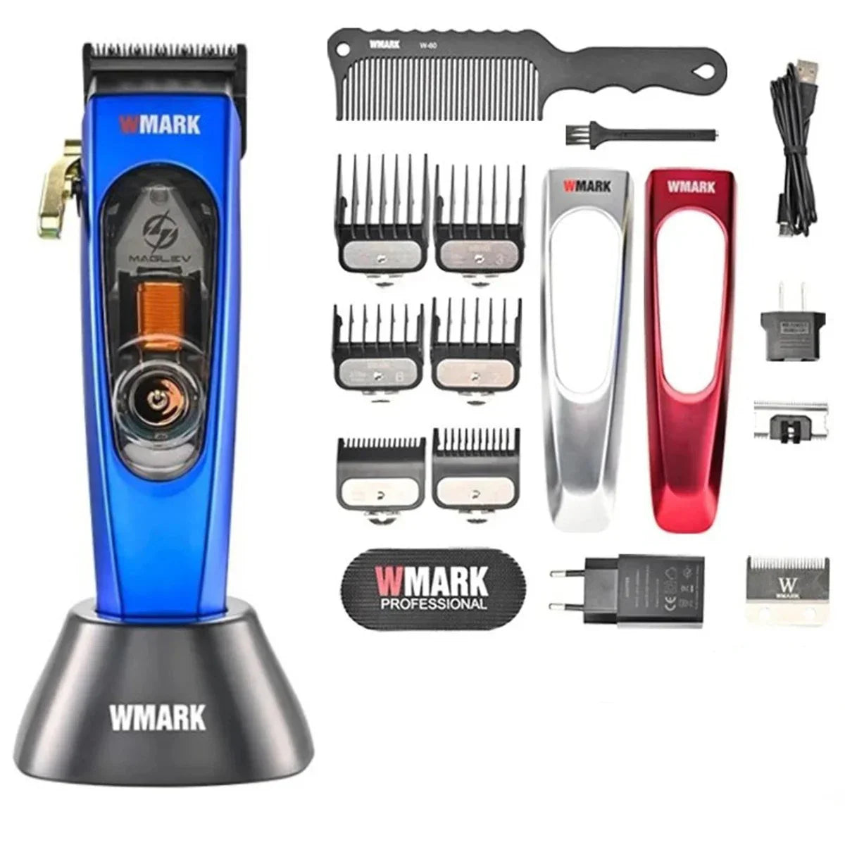 WMARK NG-9004 Professional Hair Clipper for Men – 10000 RPM Maglev Motor, DLC Hair Cutting Machine with Base Charger