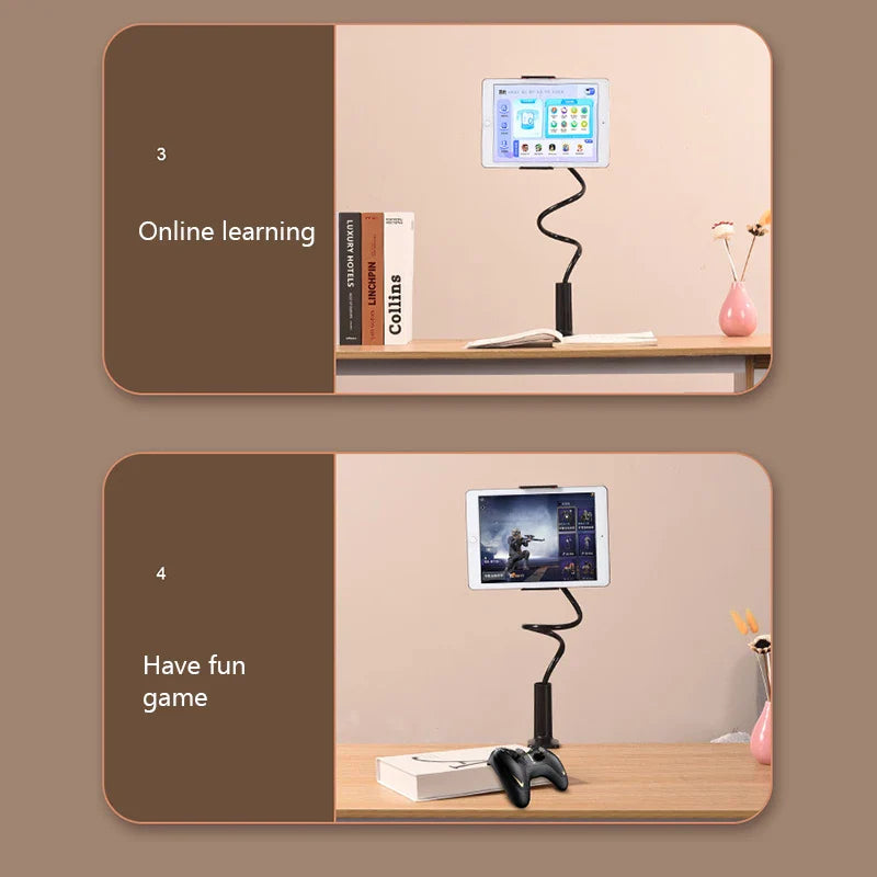 Flexible Lazy Bedside Phone & Tablet Stand β Portable Adjustable Desktop Holder for iPad & Smartphones