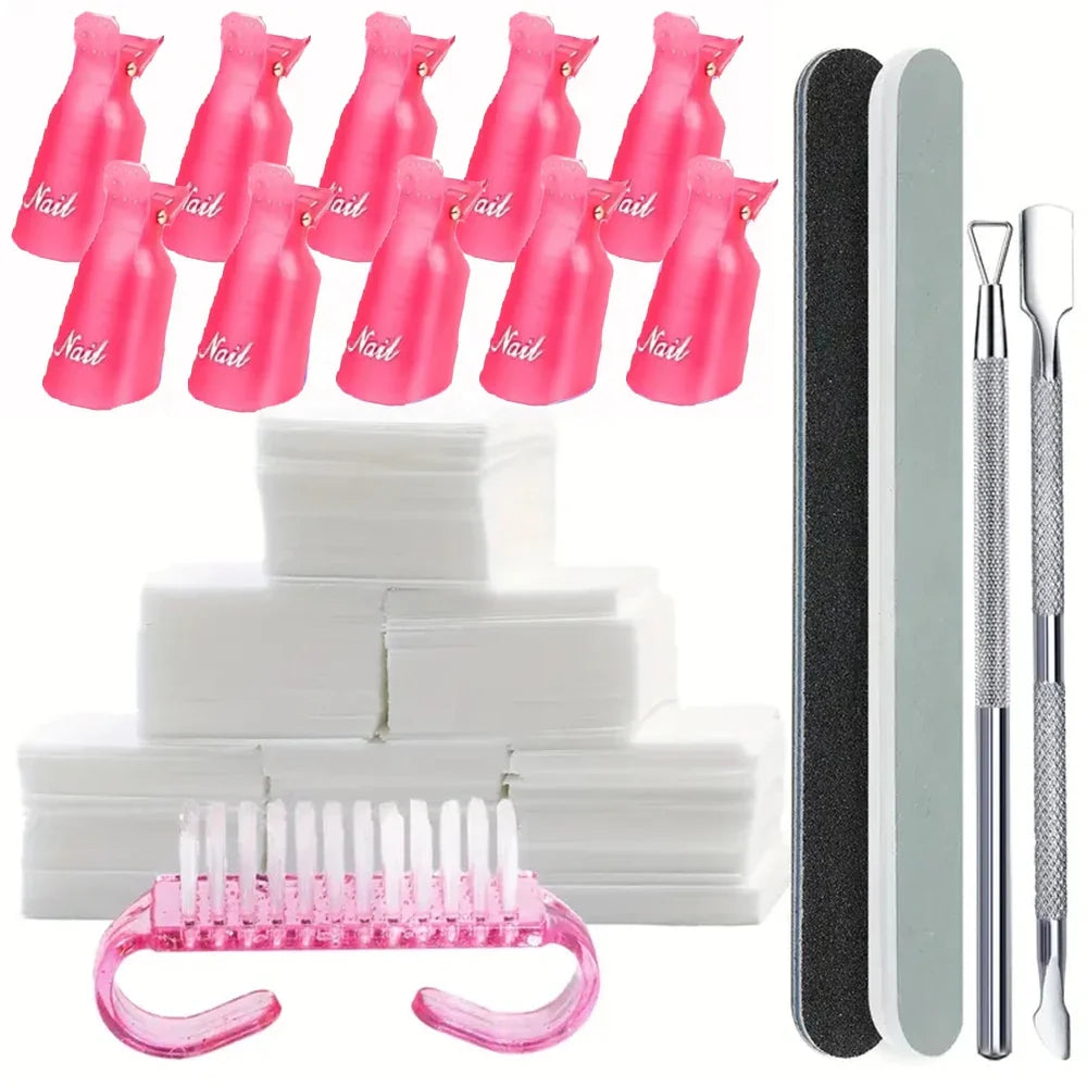 LULAA Nail Soak Off Clips - UV Gel Polish Remover Caps for Fingernail Removal