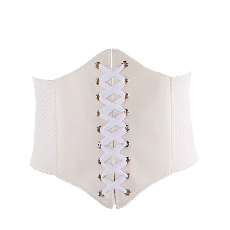 Women’s Leather Corset Waist Belt Shapewear – High Waist Slimming Cummerbund Strap Bustier Body Shaping Fashion Accessories