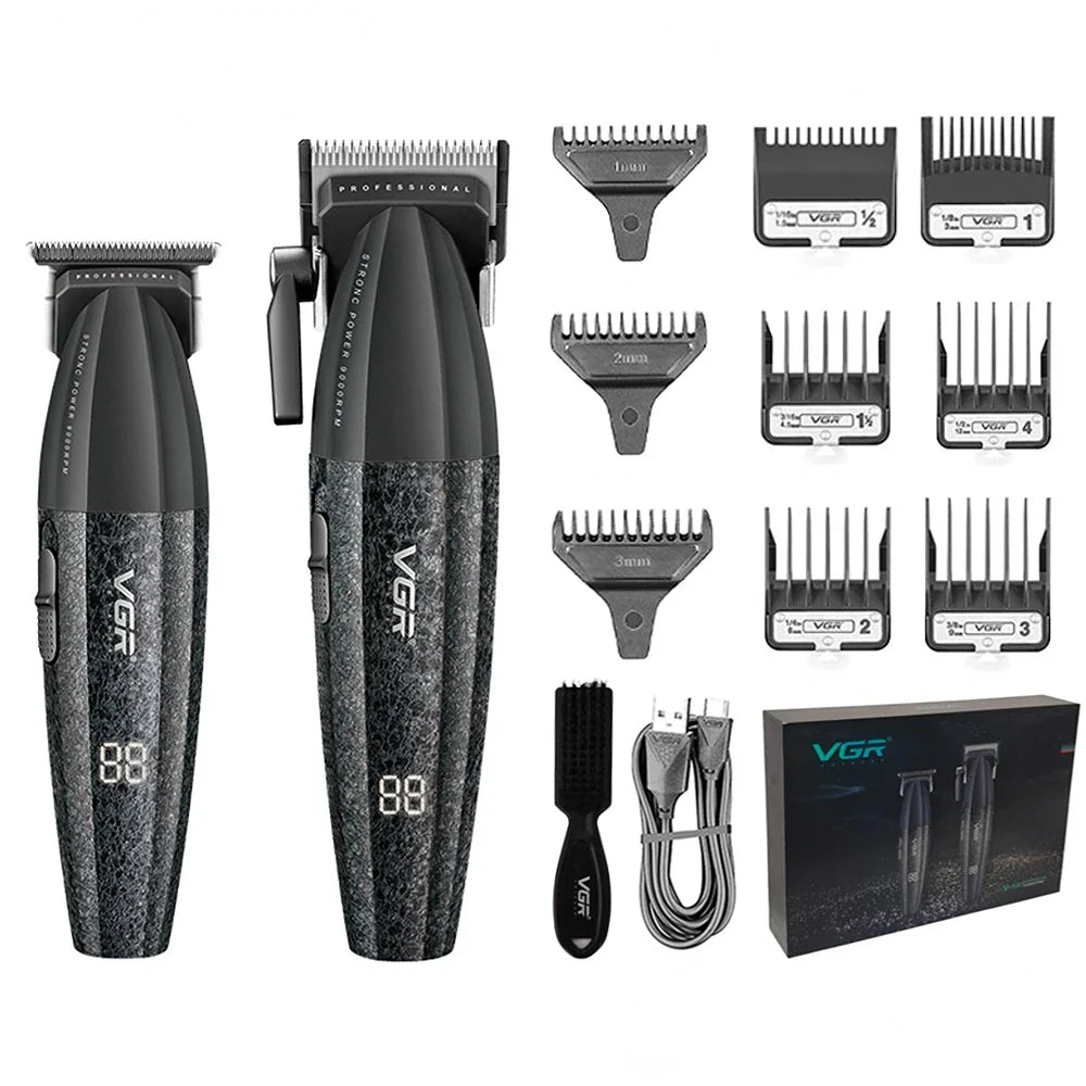 VGR V-640 Hair Trimmer – Professional Electric Hair Clipper, 9000 RPM Metal Trimmer for Men, Barber Hair Cutting Machine
