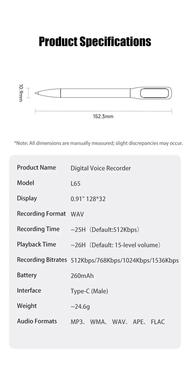 Famue 64GB Professional Meeting Recorder — 360° Omnidirectional, 1536kbps Lossless Audio, 25H Battery, HD Noise Reduction