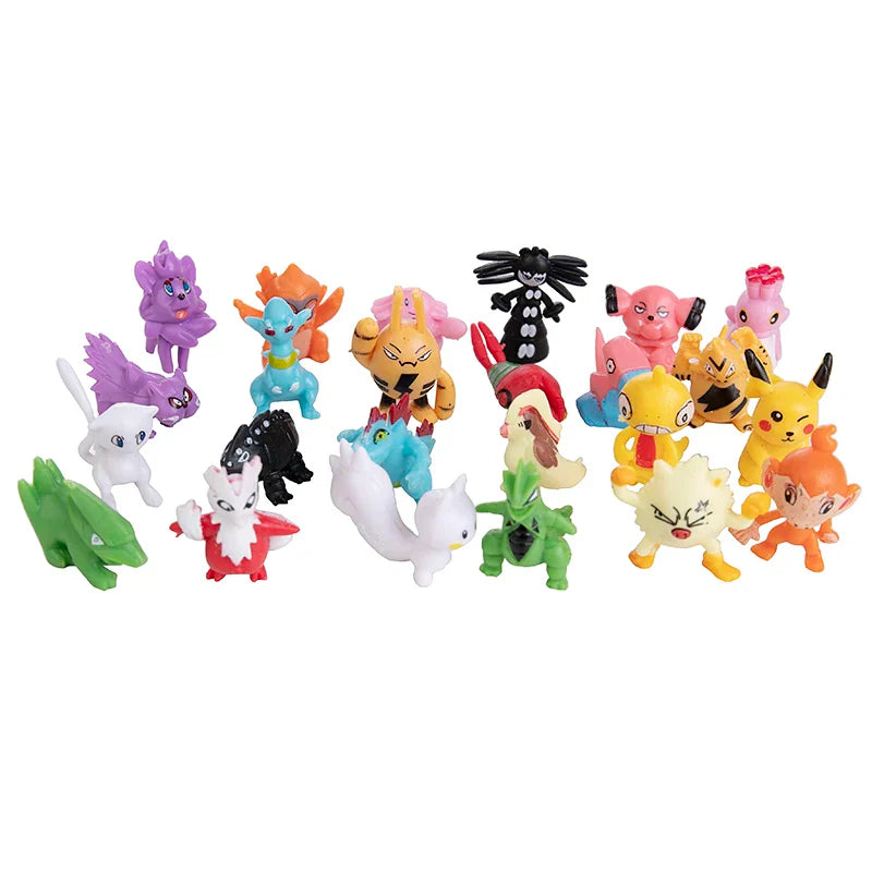 24-144Pcs Pokemon Anime Mini Figures – Pikachu Action Toys 2-3CM Kids Christmas Gifts