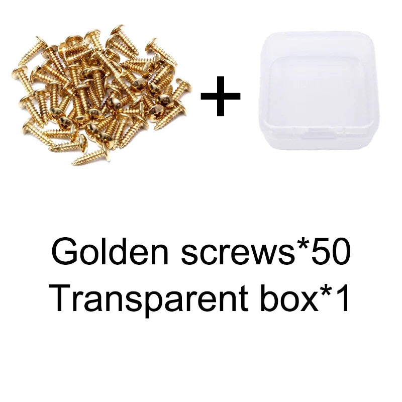 Electric Guitar Bass Pickguard Screws - 3x12mm Protective Plate Rear Cover Screws with Storage Box