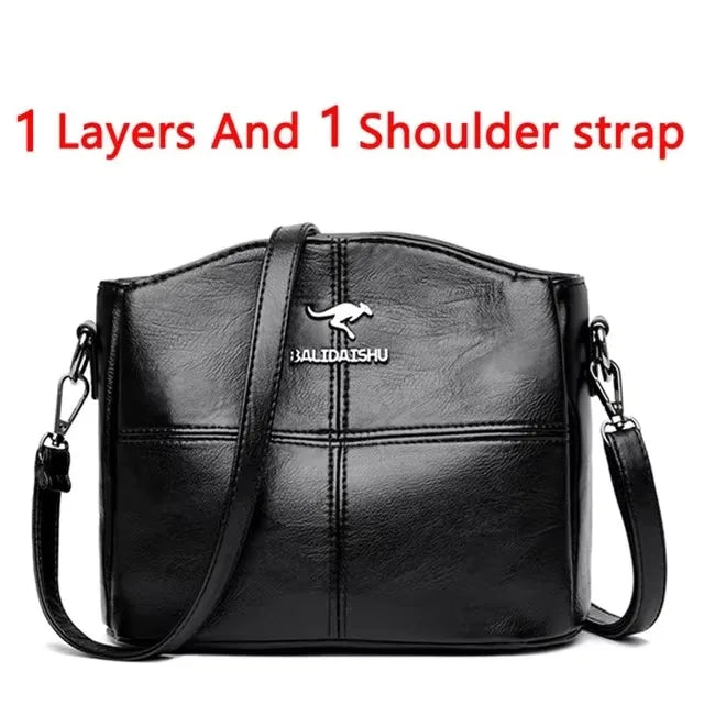 Luxury Women’s Leather Handbag – Large Capacity Shoulder & Crossbody Designer Bag