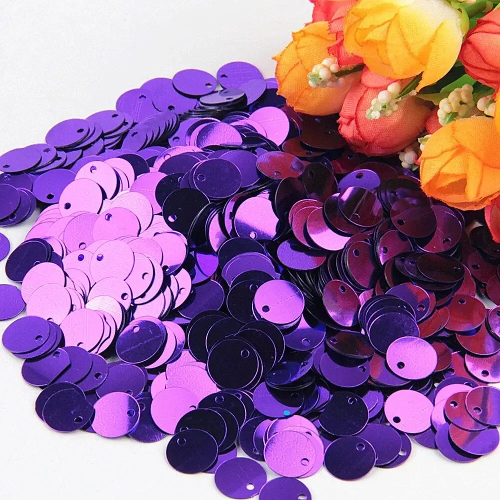 Large Round Flat Sequin Paillettes 10–30mm Loose Glitter Sequins for DIY Crafts, Kids Dance & Decoration 10g Pack