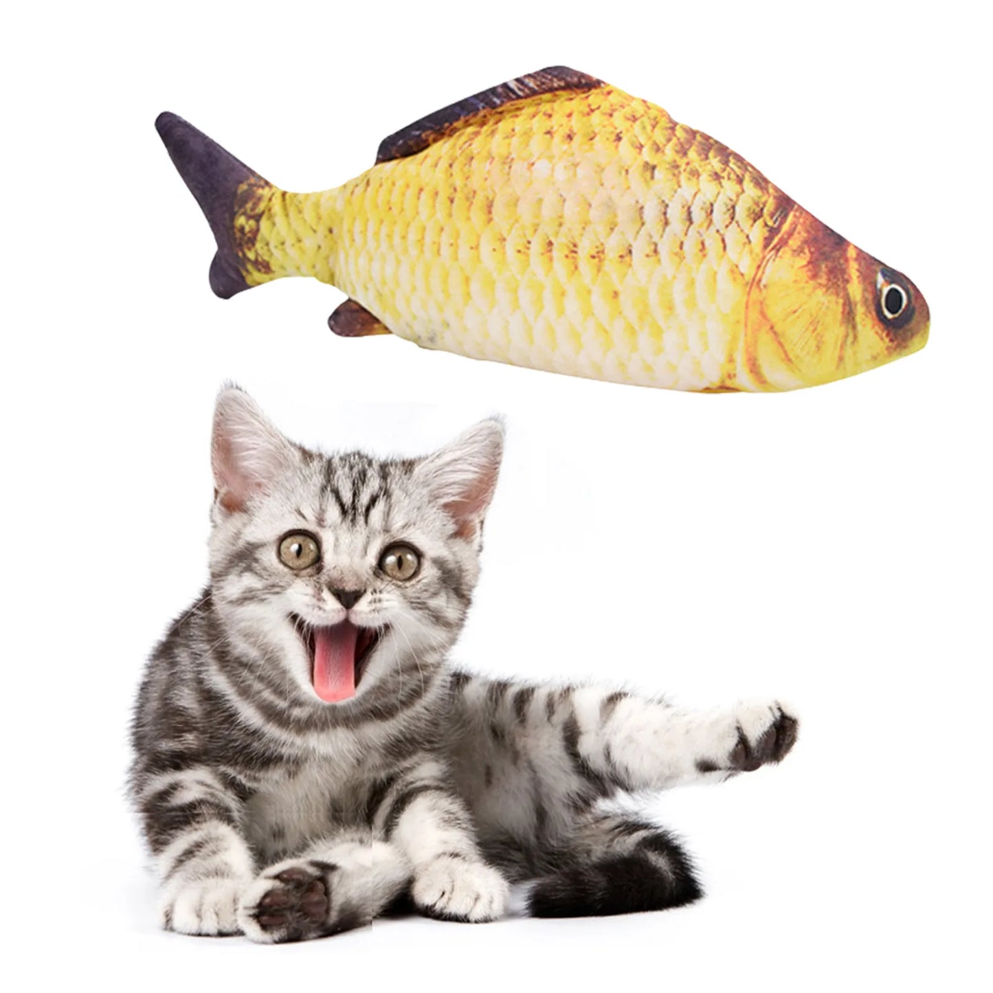 USB Rechargeable Interactive Floppy Fish Cat Toy – Realistic Electric Moving Fish for Cats & Dogs Chew & Play Pet Supplies