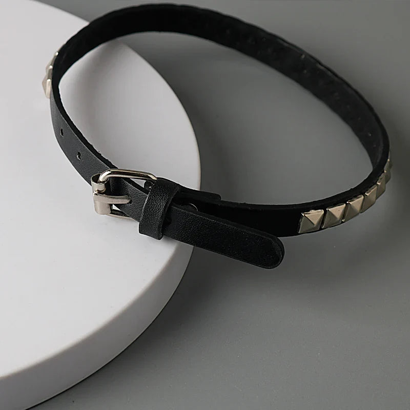 Anime Death Note Misa Amane Choker - Leather Rivet Collar Necklace for Men & Women, Punk Cosplay Jewelry Gift
