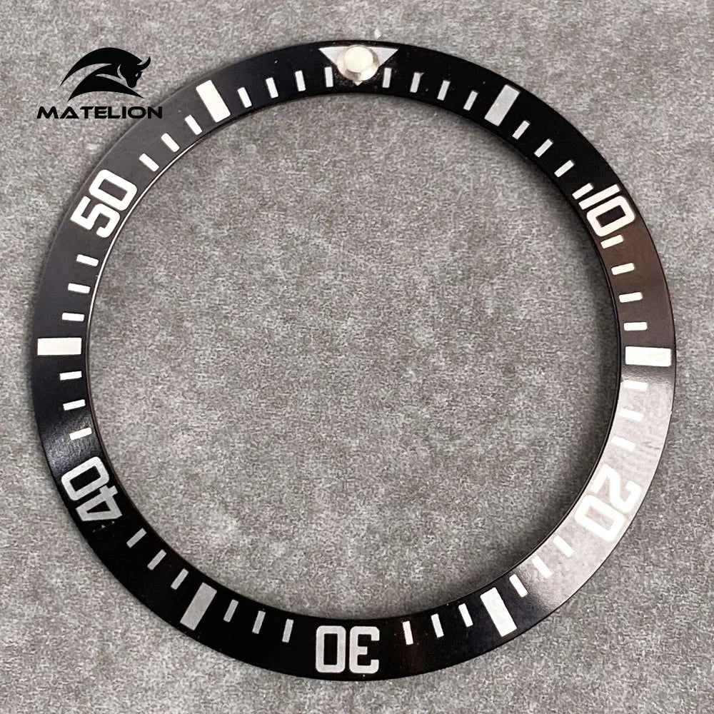 MATELION 38mm Ceramic Bezel Insert — Alloy Watch Ring for 40mm NH35/NH34 GMT Diving Watches