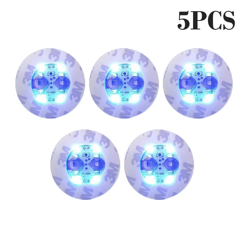 100-Pack LED Tableware Mats & Luminous Cup Stickers — Colorful Flashing Bottle Coasters for Bar, Stall, and Party Lighting