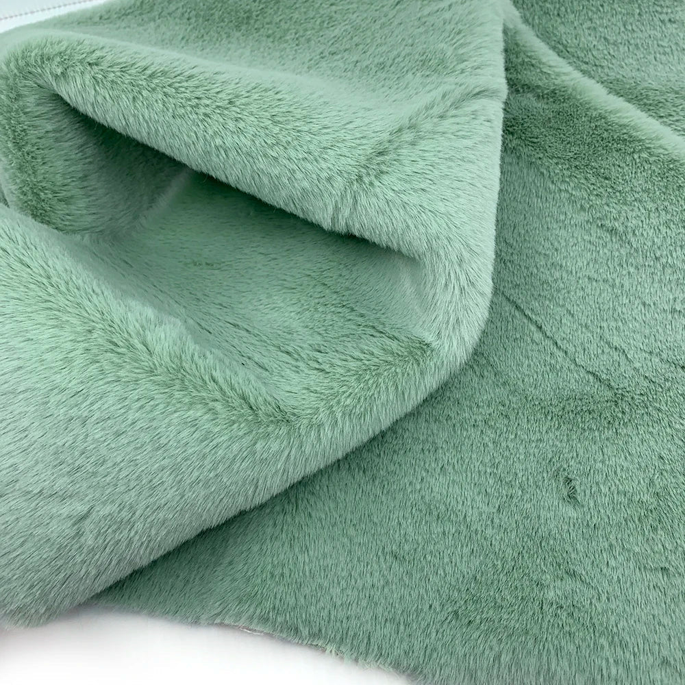 Faux Rabbit Fur Fabric – 50/80/160cm Super Soft 10mm Pile Plush Material for Stuffed Toys & Sewing