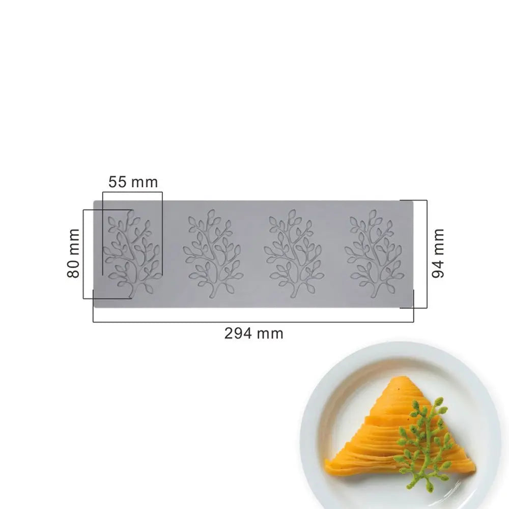 3D Cake Lace Silicone Mold — Leaves, Honeycomb & Butterfly Fondant Chocolate Stencil for Cake Decorating