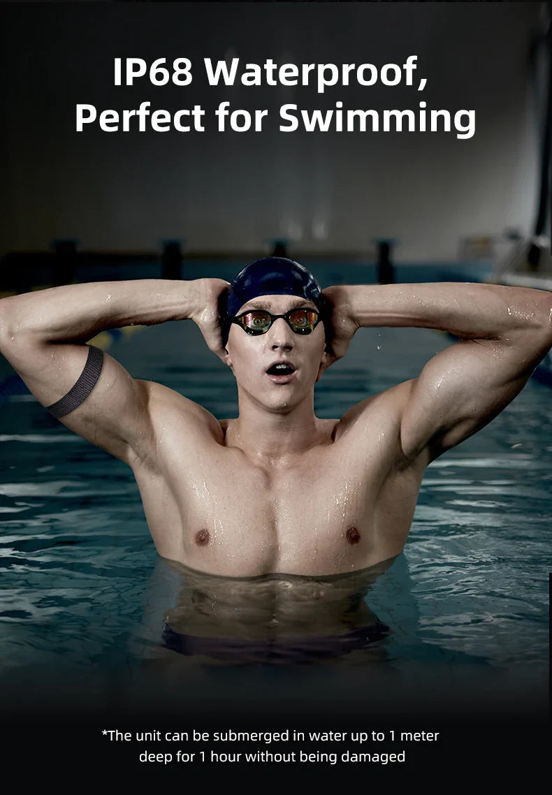 XOSS IPX8 Beat Band Pro – Heart Rate Monitor Armband for Swimming, Running & Fitness Tracking