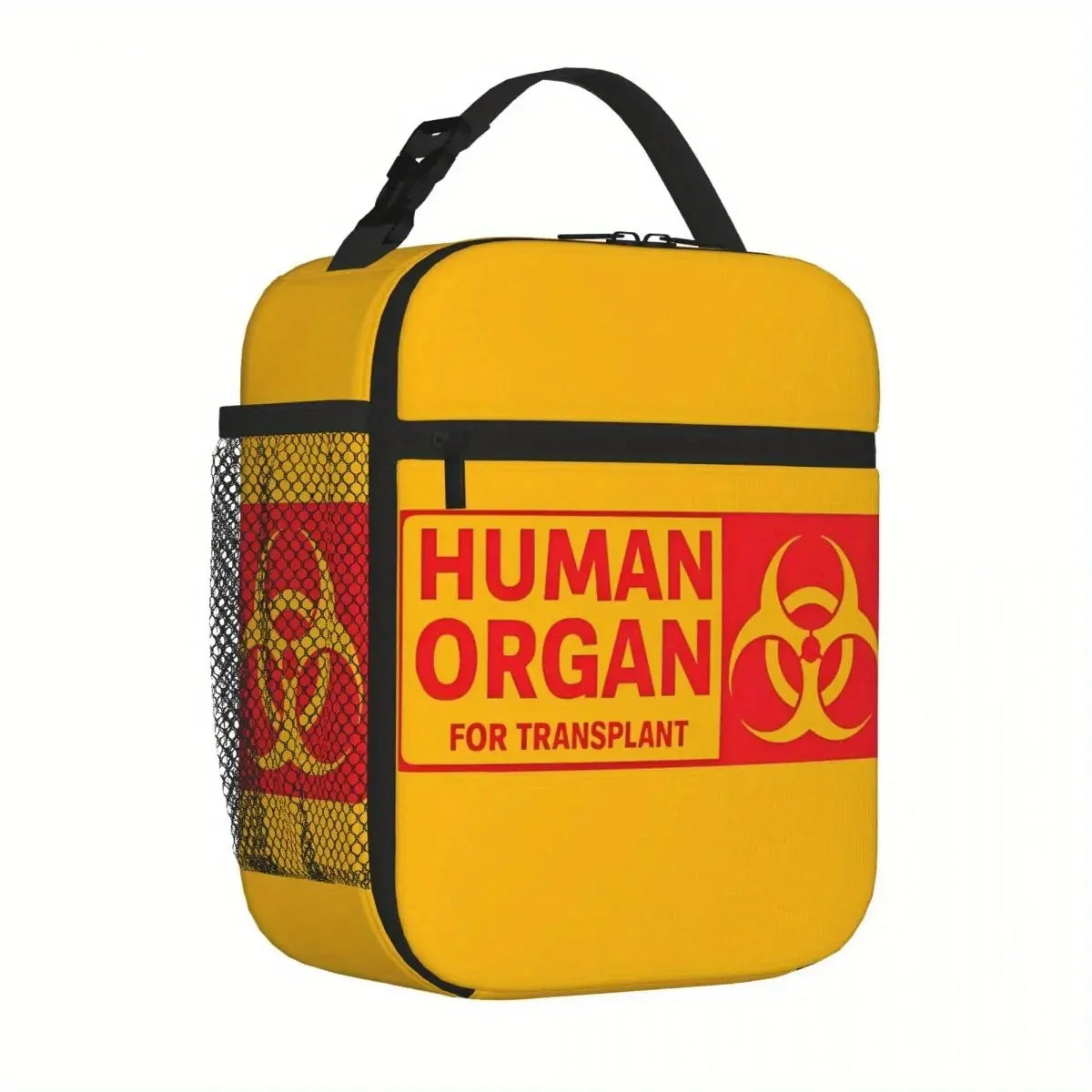Human Organ Transplant Insulated Lunch Bag - Large Cooler Tote for Meals & Food Storage