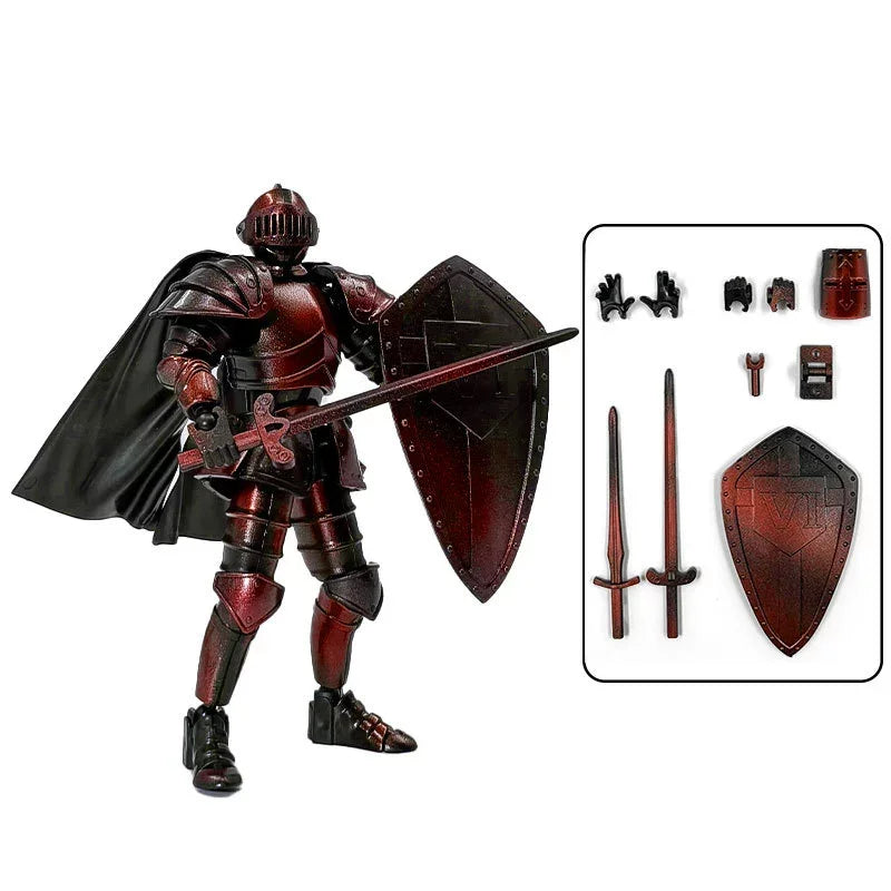 3D Printed Multi-Joint Action Figures – Medieval Knight Series, Creative Stress-Relief Toy, Handmade Gift for Kids