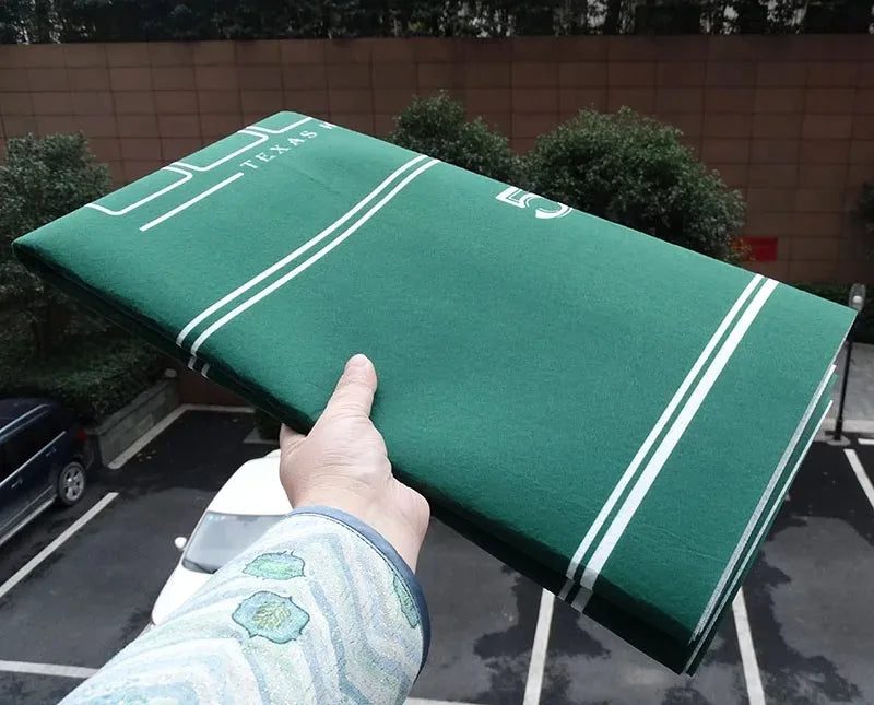 180x90cm Non-Woven Casino Tablecloth – Texas Hold'em Poker Game Mat for Home Party & Entertainment