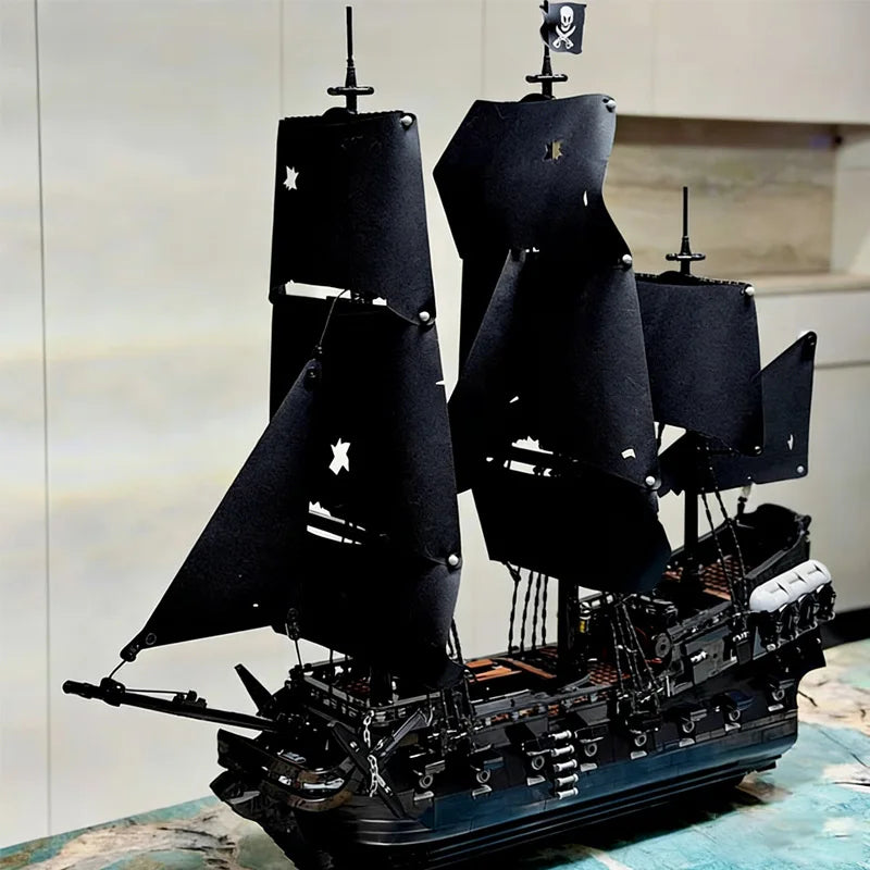 2025 MOC 2862PCS Black Pearl Pirate Ship Building Blocks — Sailboat Model Toy | Kids Birthday Gift