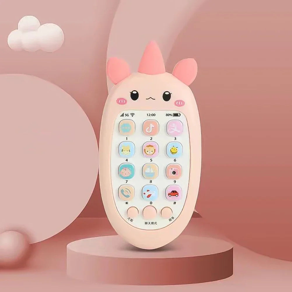 Baby Bilingual Telephone Teether Toy - Musical Voice Learning Phone for Infants
