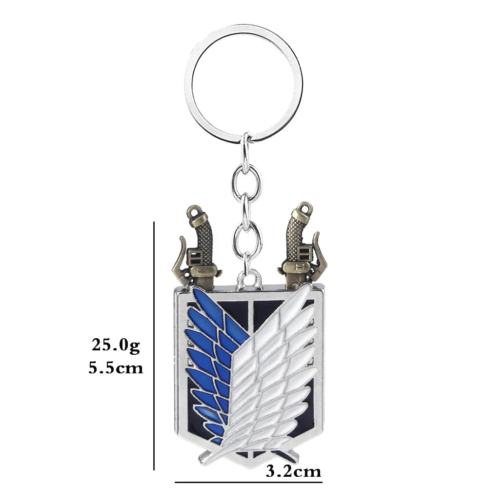 Anime Wings of Liberty Keychain – Scouting Legion Cosplay Pendant Keyring for Backpack Jewelry Gift for Women & Men