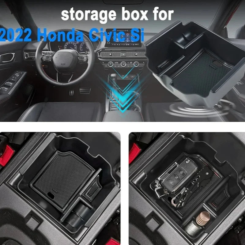 Honda Civic 11th Gen & Acura Integra 2023–2024 Center Console Tray Organizer – Manual Transmission Interior Storage Accessories