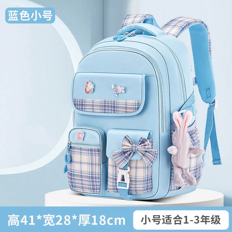Ergonomic Spine-Protecting School Backpack | Large Capacity, Lightweight Waterproof Bag for Elementary Girls