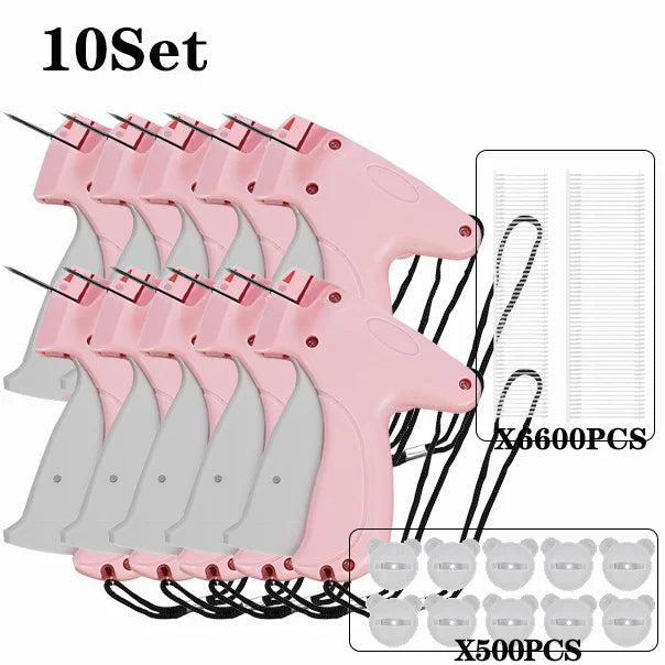 Garment Label Gun – Soft Silicone Pinless Snap Sewing Tool with Quilt Holder, Hangtag Gun & Anti-Slip Design