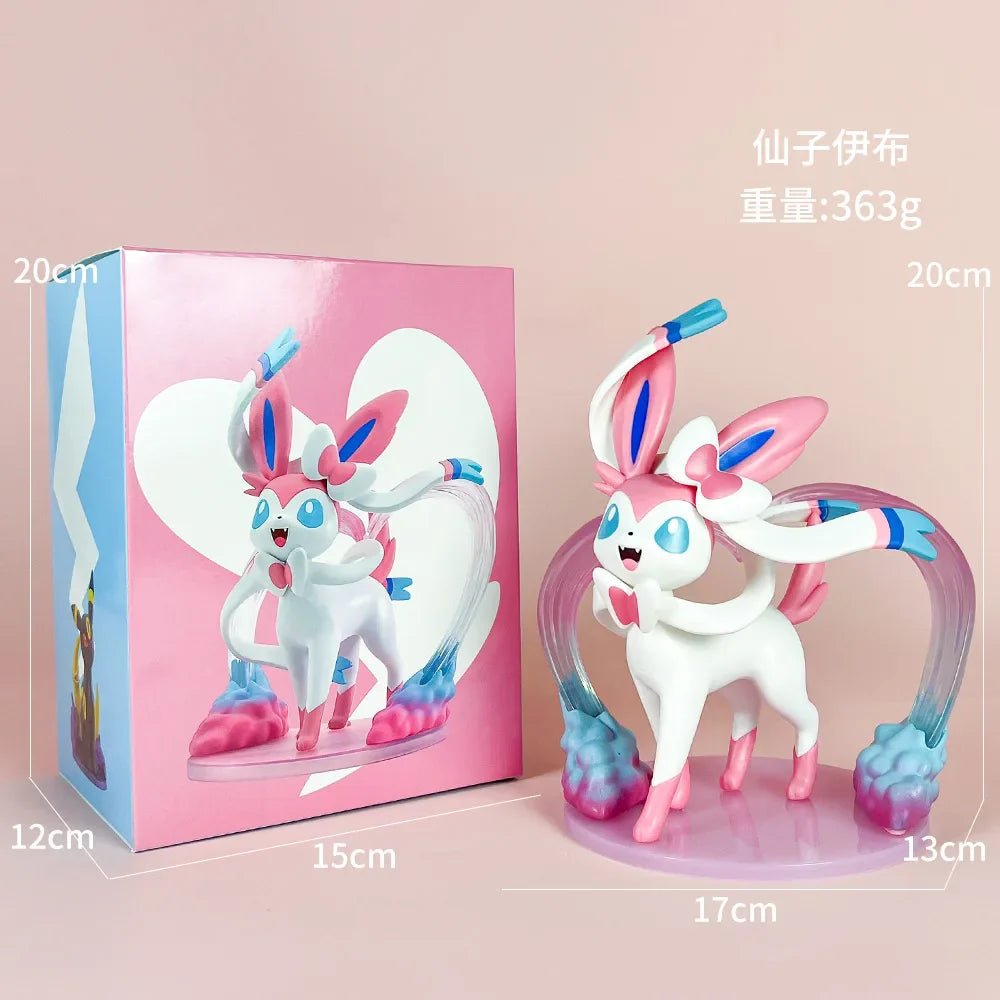 Anime Pokemon Figures – Sylveon, Umbreon, Leafeon Cute Statue Models for Tabletop Collection & Girl’s Birthday Gift