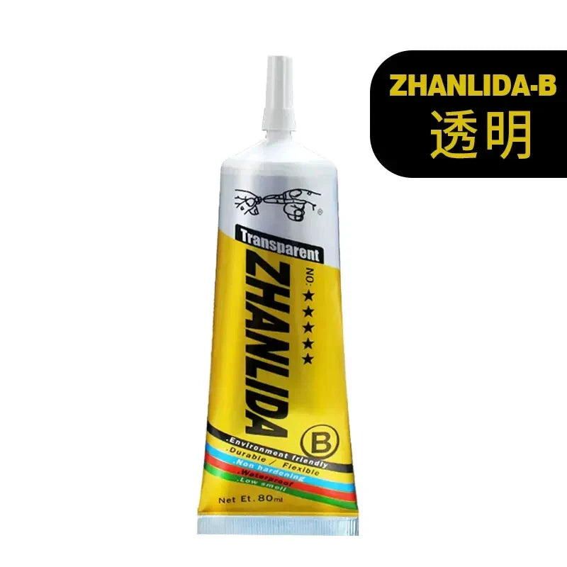 Zhanlida Speaker Repair Glue — 15/50/80ML Black & Transparent Adhesive for Foam, Rubber Edge, Dust Cap & Cone