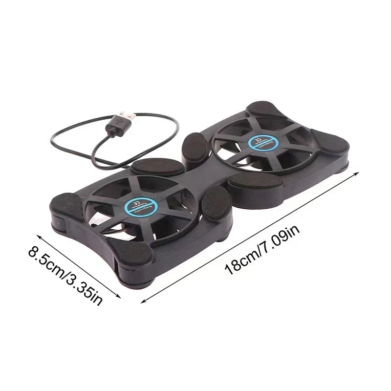 USB Mini Laptop Cooling Fan Stand - Foldable Notebook Cooler Pad, Radiator by Cooler Master, Computer Accessories