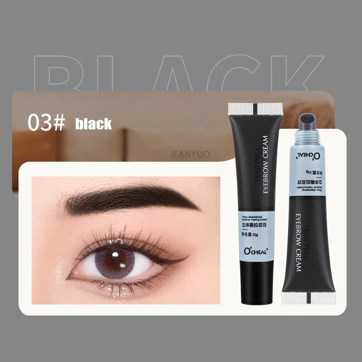 15-Minute Fast Henna Eyelash & Eyebrow Dye Tint Kit – Professional Easy Dye Gel in Brown & Black for Perfect Eyebrows
