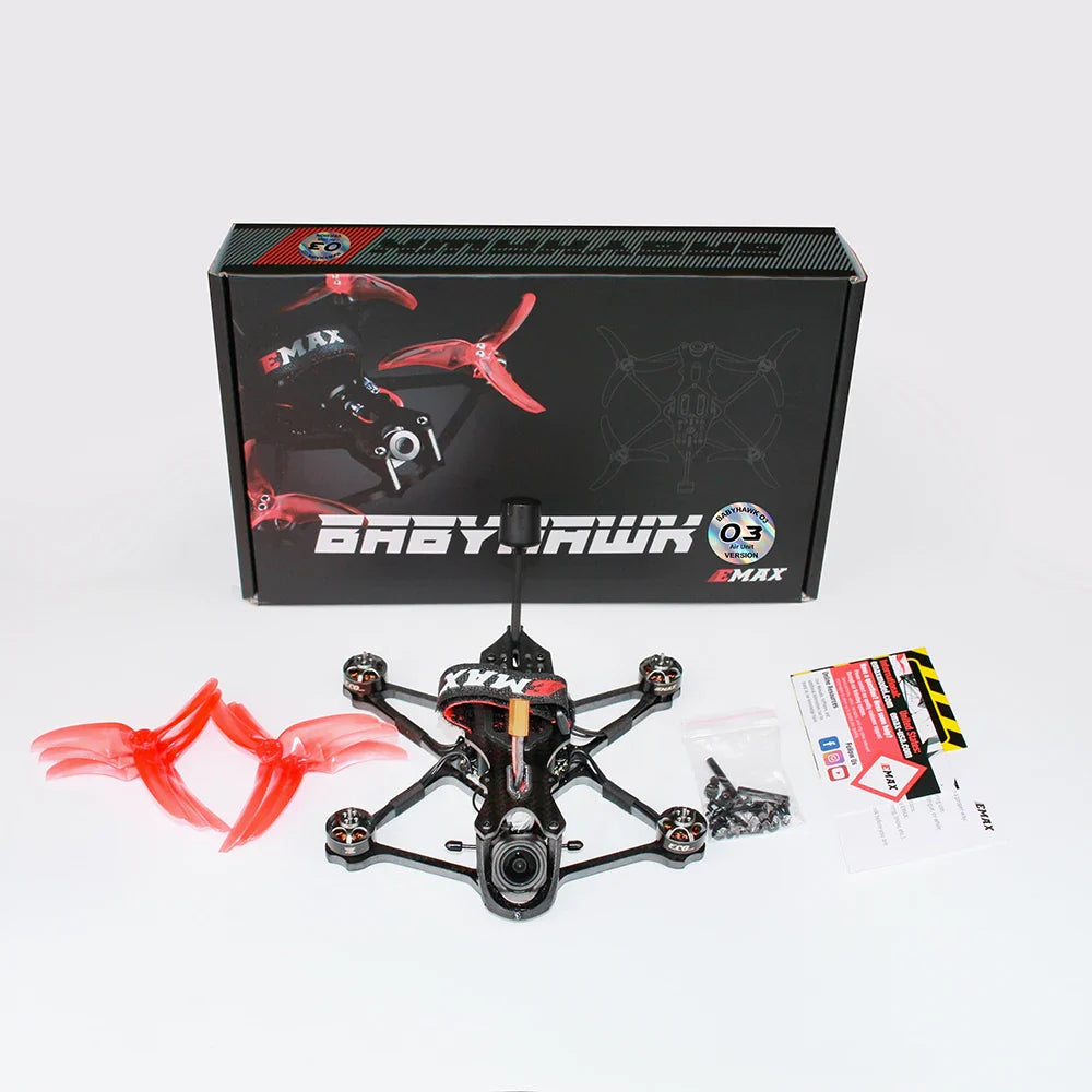 EMAX Babyhawk O3 Air Unit 3.5" FPV Drone – 4S 3700KV BNF/PNP Quadcopter with 4K HD Camera
