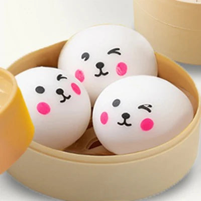 Cartoon Animal Dumpling Squishy Toy – Anti-Stress Fidget Sensory Squeeze Toy for Kids