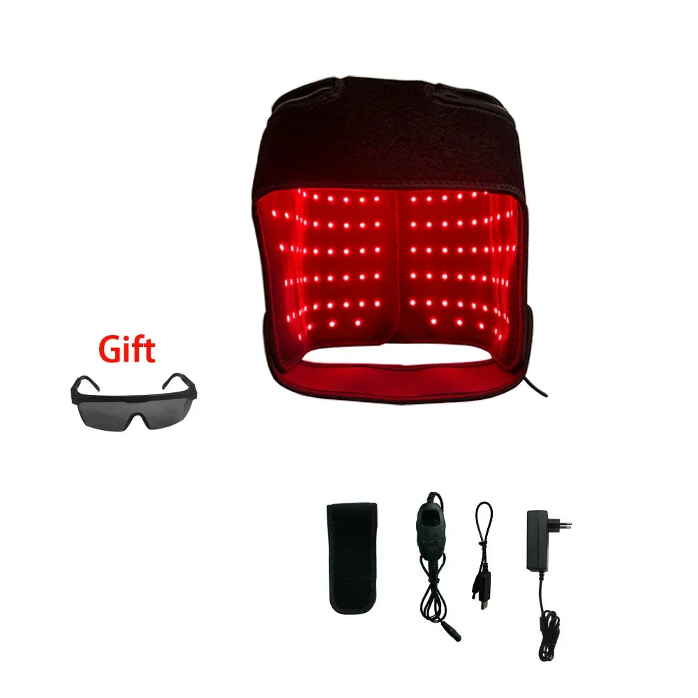 180pcs Red Light Hair Regrowth Cap – 850nm & 660nm Near-Infrared Light for Oil Control, Strengthening Hair Roots & Anti-Hair Loss