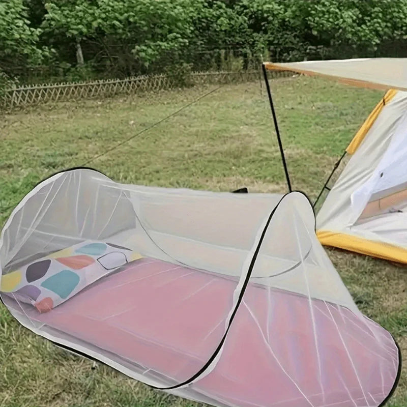 Portable Pop-Up Mosquito Net – Lightweight Instant-Setup Bed Net for Camping & Travel, Indoor/Outdoor Protection