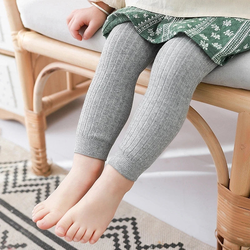 Baby Boys & Girls Cotton Pants – Spring Autumn Newborn to 6Y Stretch Leggings & Knitted Trousers