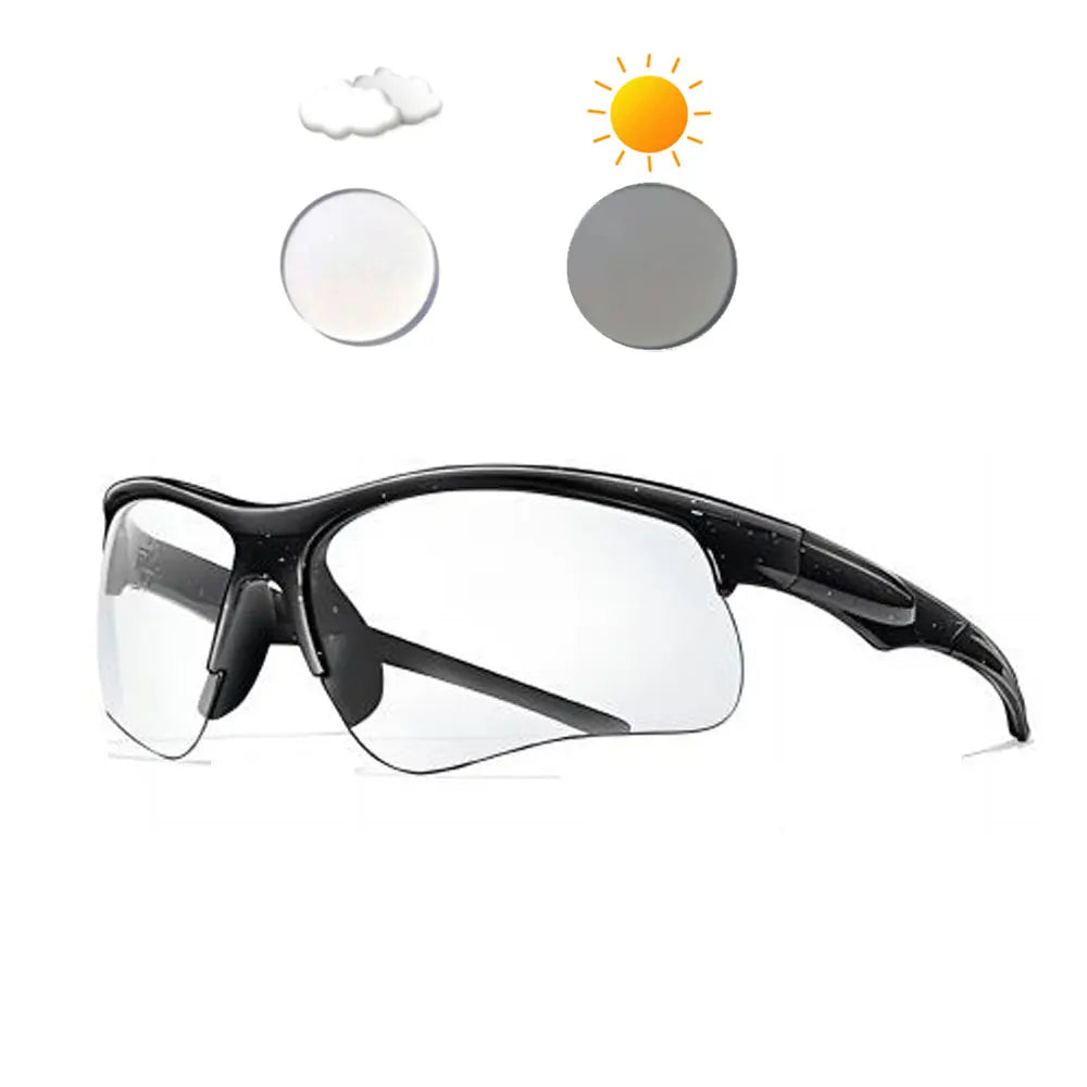 Photochromic Cycling Sunglasses – UV Protection Sports Eyewear for Men & Women | Windproof MTB Bike, Running & Outdoor Sun Glasses