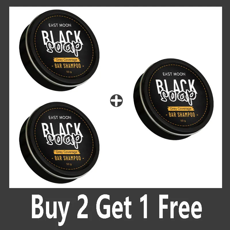 Polygonum Multiflorum Black Hair Soap — Darkening Shampoo Bar for Gray Hair Repair, Face & Body, Men & Women